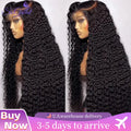 SoGreat 200% Density Curly Wigs Deep Wave Lace Front Wig 13x6 13x4 Lace Frontal Water Wave Human Hair Wig Natural Brazilian Hair