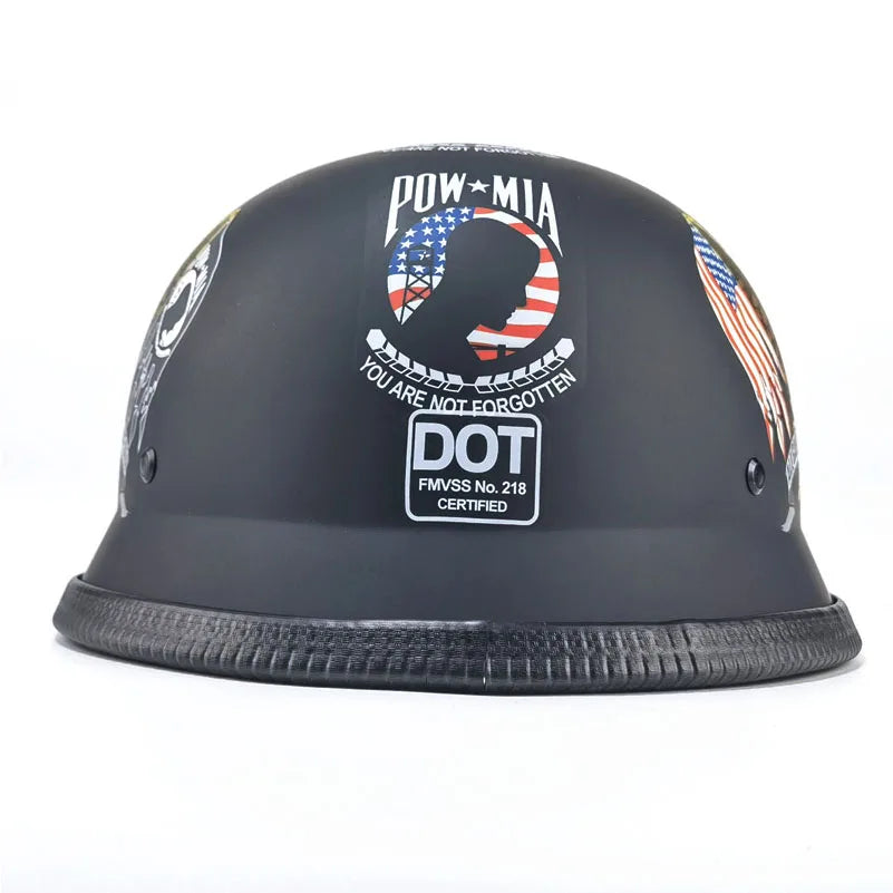 DOT Approved Motorcycle Helmet Half Face Vintage Retro German  Safety Protection New Summer Unisex Road Caps Helmets