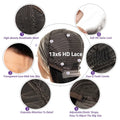 36 Inch Chocolate Brown Body Wave HD Lace Front Human Hair Wig Brazilian 13x6 Lace Frontal Wigs Preplucked for Women 200 Density