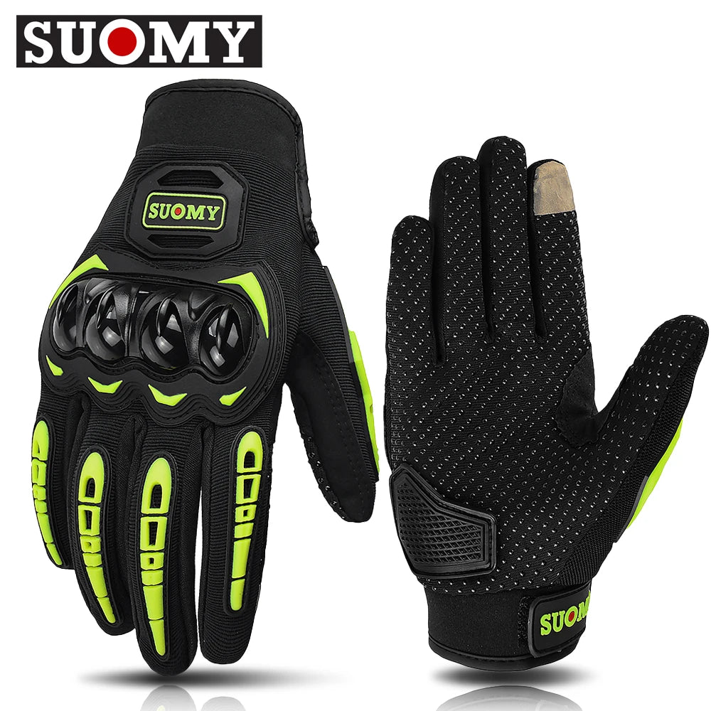 SUOMY Motorcycle Gloves Summer Men Breathable Full Finger Motocross Racing Gloves Moto Biker Riding Glove Motorcycle Accessories