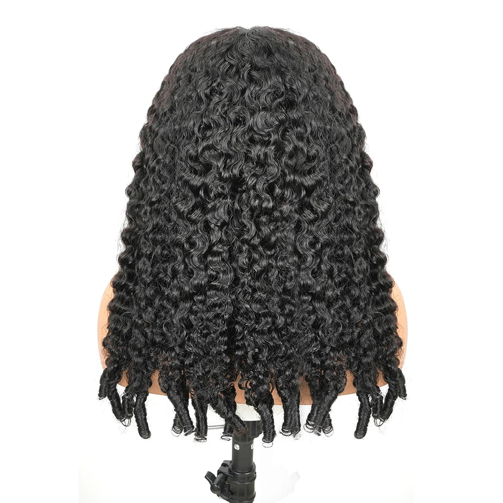46 Inch Burmese Curly Human Hair Wig 7x6 13x6 HD Lace Frontal 200 Density Pre Plucked Glueless Natural Looking For Black Women