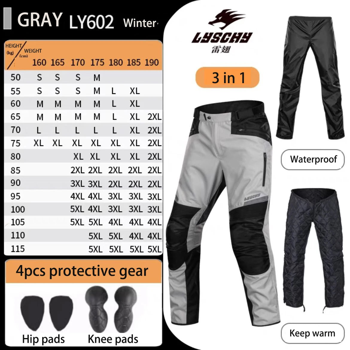 Winter Warm Motorcycle Jacket Pants Suit Waterproof Men Motorbike Riding Moto Jacket Protective Gear Armor Clothing