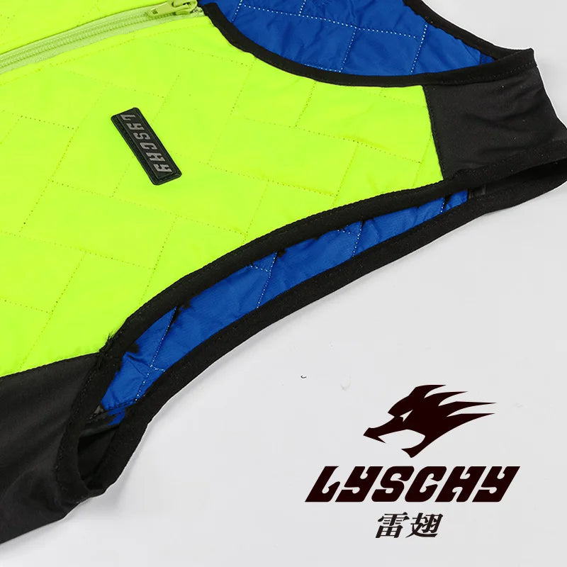 LYSCHY Summer Body Cooling Vest Motorcycle Jacket Men High Quality Motorbike Motocross Para Moto Rider Racing Vest Cool S 4XL