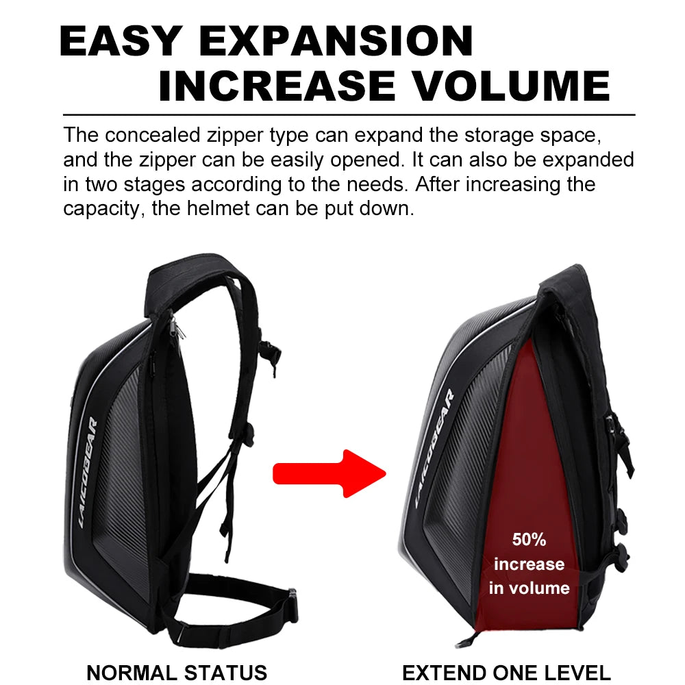 Waterproof Motorcycle Backpack Full Face Helmet Backpack Rider Bag Reflective Travel Bag Carbon Fiber Motorcycle Helmet Bags Men