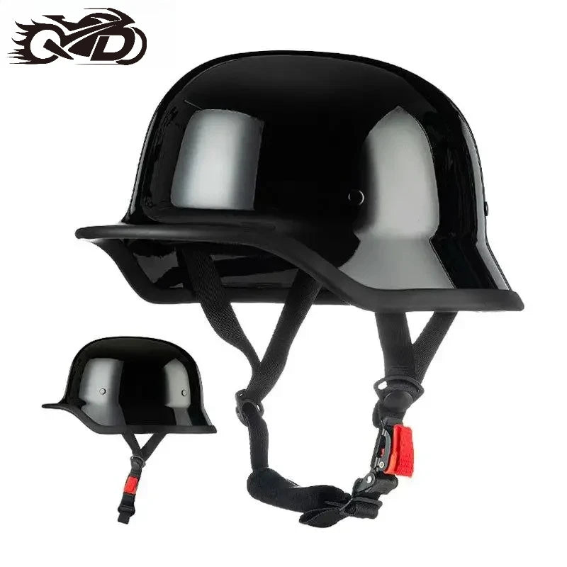 DOT Approved Motorcycle Helmet ABS Material Retro Moto Helmet Capacete De Moto Half Helmet Equipment German Tactical Vintage
