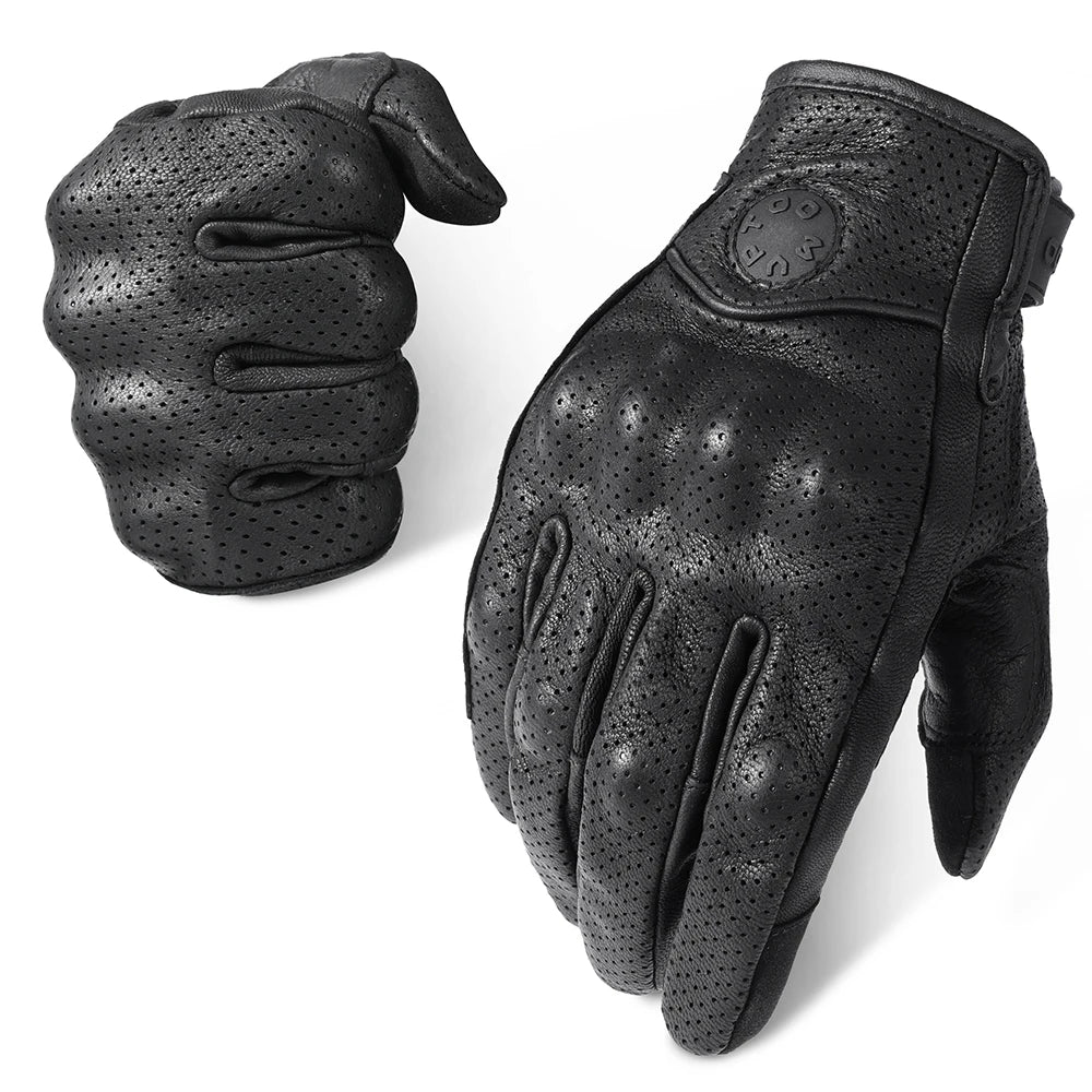 Outdoor Touch Screen Gloves Leather Sports Cycling Hiking Hunting Camping Motorcycle Tactical Riding Anti-skid Protective Gear
