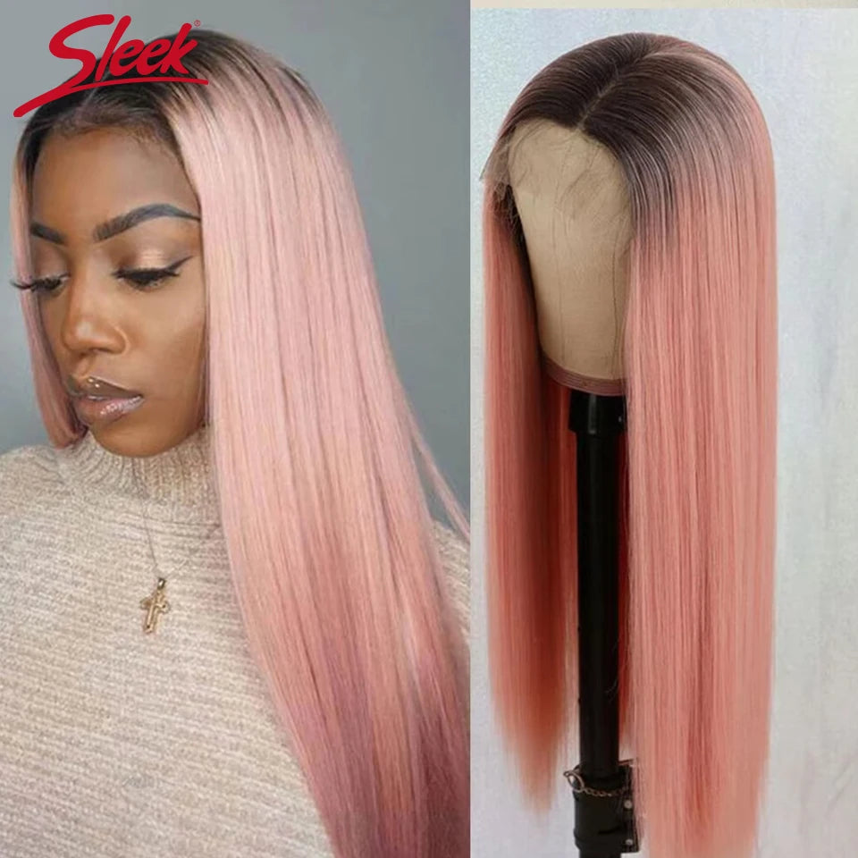 Sleek Blonde 30 Straight Lace Front Wigs 13x6x1 Lace Part Human Hair Wig For Women Transparent Lace Highlight Colored Remy Hair