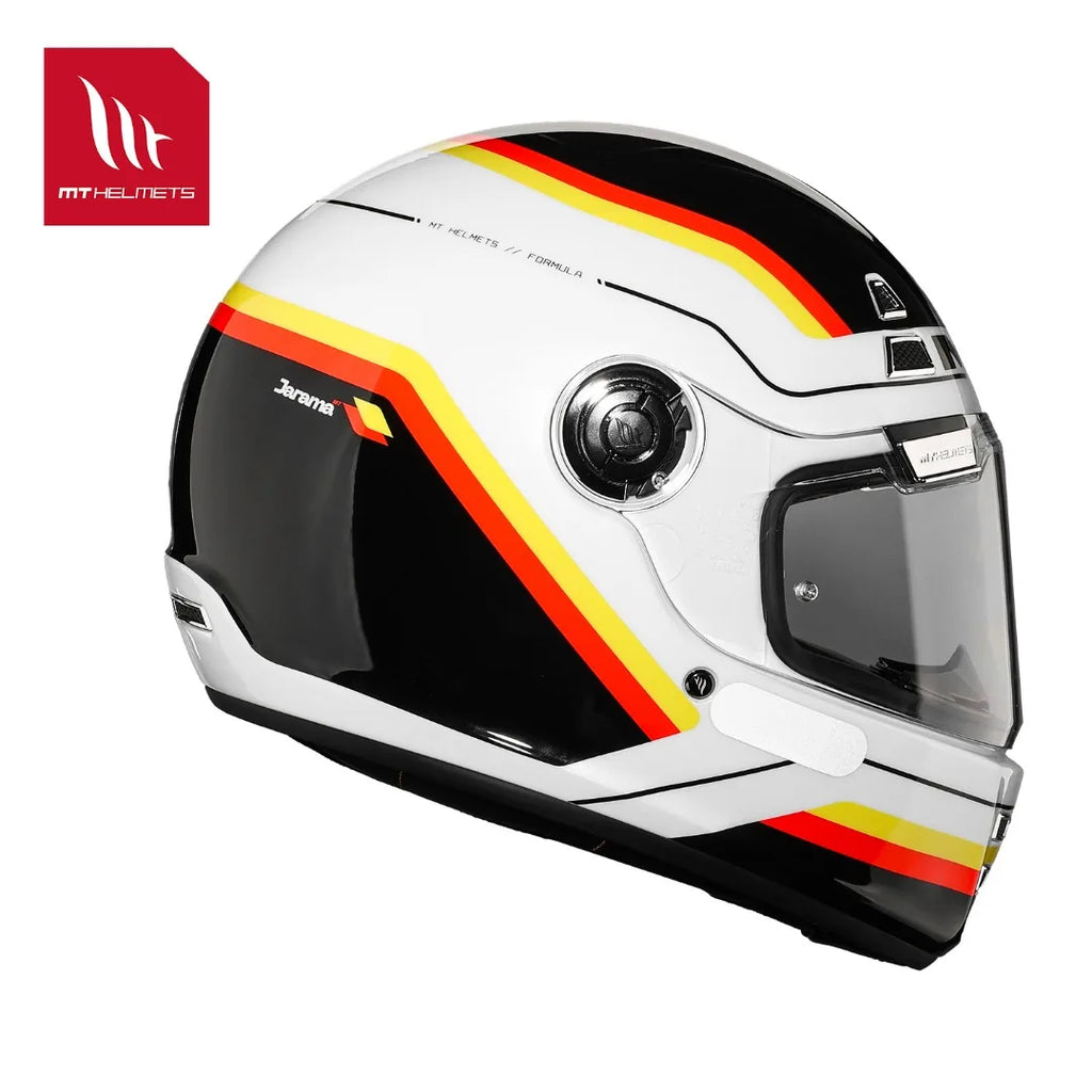 Full Face Helmet Motocross MT JARAMA Double D-ring Buckle Racing Motorcycle Helmets Gloss / Matt Anti-fog Retro V 32 Visor NEW