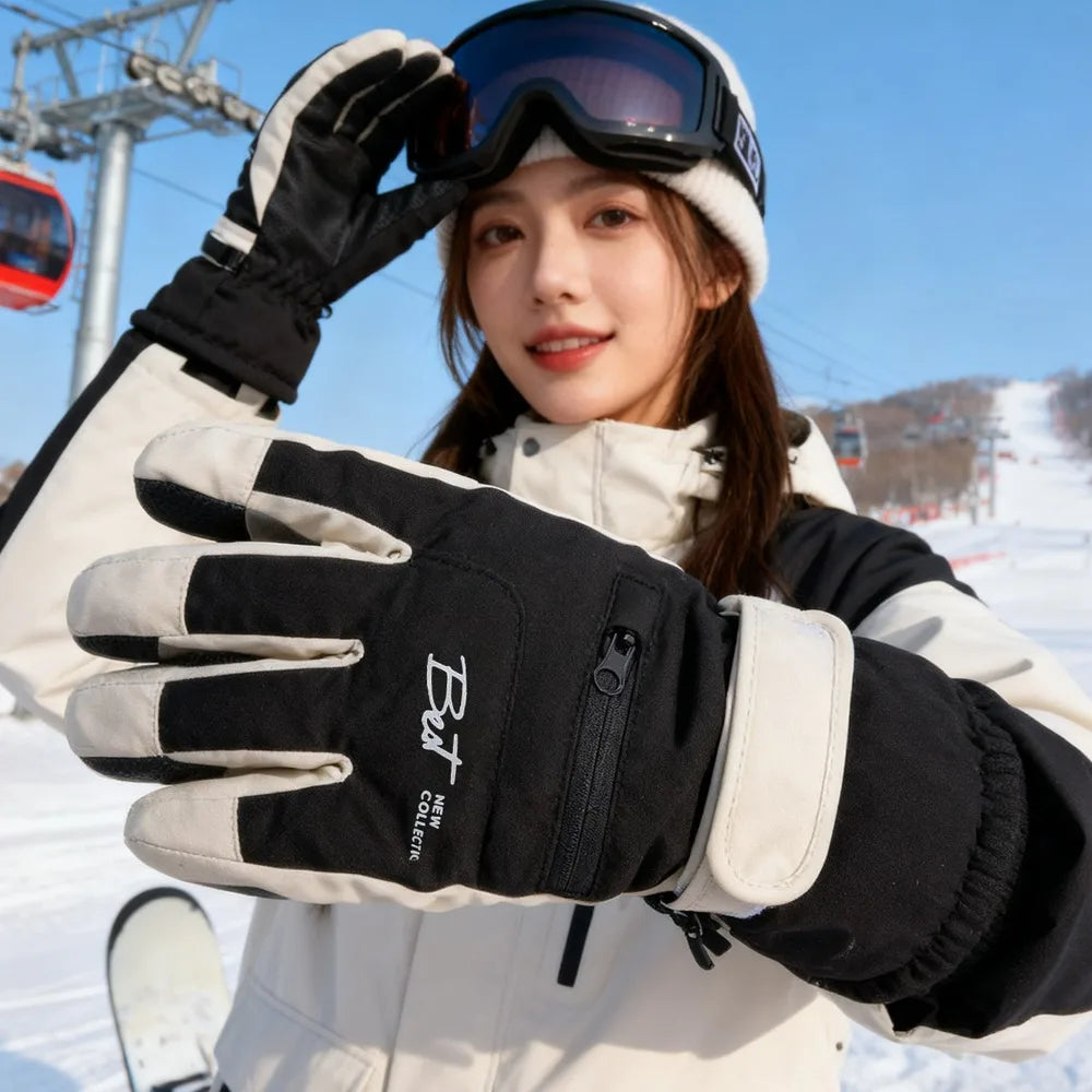 Motorcycle Gloves Winter Warm Thermal Windproof Waterproof Touchscreen Fleece Lined Gloves Riding Moto Street Gear for Men Women