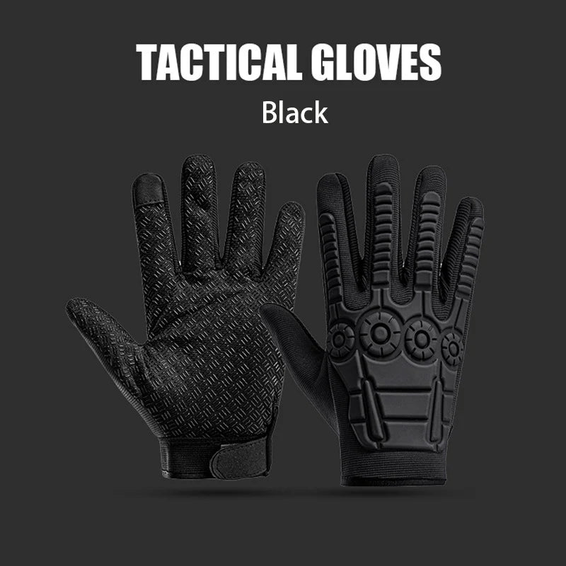 Motorcycle Riding Full Finger Tactical Gloves Outdoor Training Wear-resistant Breathable Anti Slip Protective Motorcycle Gloves