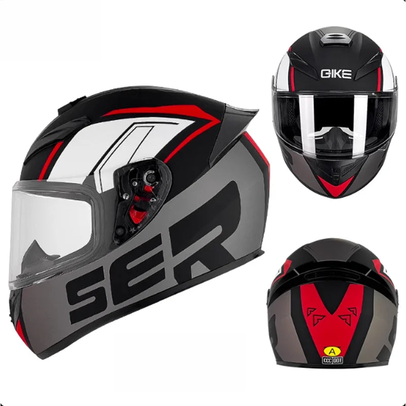 Latest Personalised Design Grey Wolf Pattern Motorcycle Full Face Helmet DOT Approved Possess Unmatched Comfort Thrilling Rides