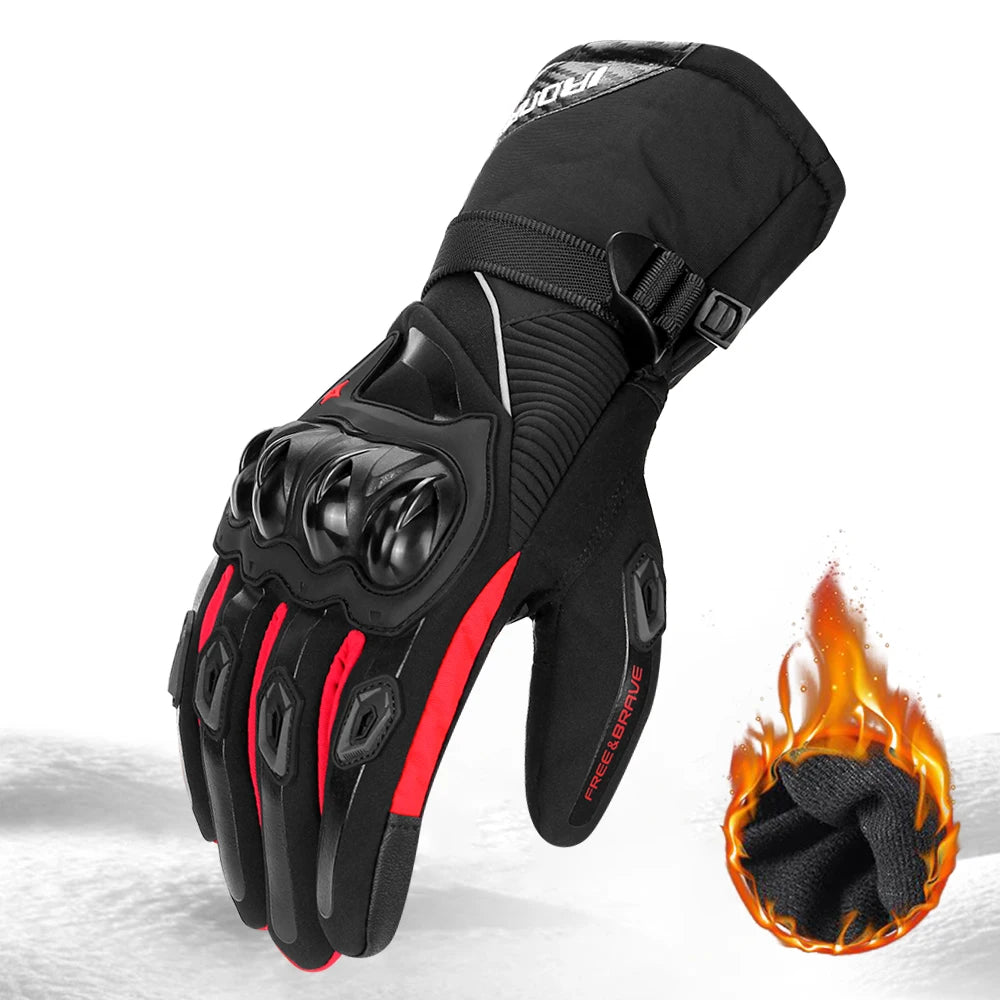 New Motorcycle Gloves For Winter Windproof Waterproof And Warm Riding Motorcycle Anti Drop Touch Screen Full Finger Gloves