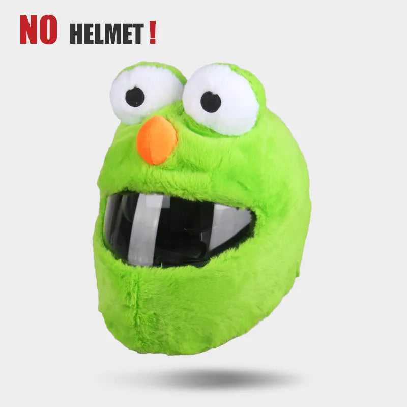 Uchoose Motorcycle Helmet Cover Cartoon Plush Helmets Hat With Crazy Large Flexible Ears Funny Helmet Protective Case For Riding