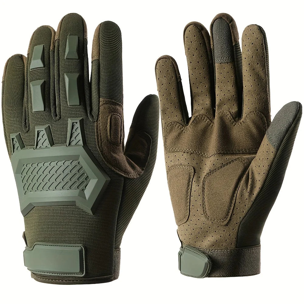 1 Pair Full Finger Tactical Gloves Touch Screen Mountaineering Motorcycle Riding Protective Gloves Outdoor Sport Special Forces