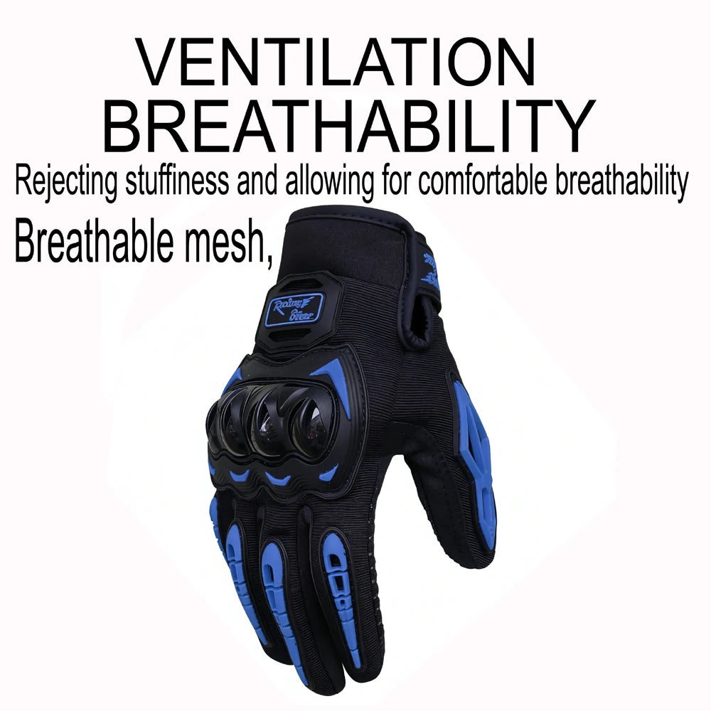 Men Motorcycle Gloves Waterproof Touch Screen Full Finger Knuckle Protection Anti Fall Non Slip Riding Motorbike Sport Gloves
