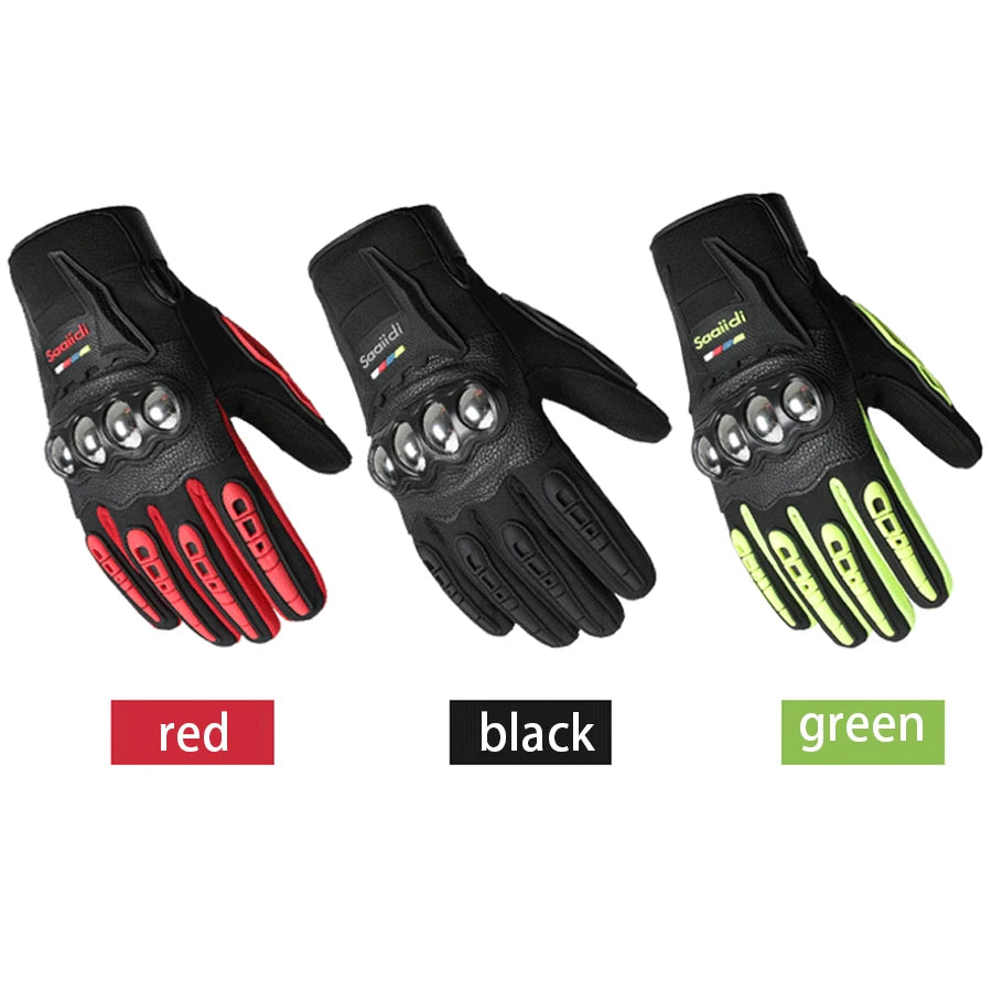 Spring and autumn motorcycle gloves for men and women, touchscreen compatible, anti-slip, anti-drop, breathable, windproof and w