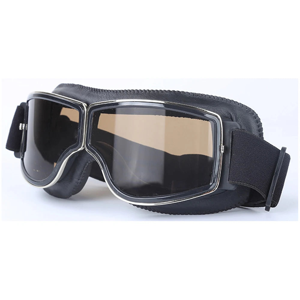 Motorcycle Vintage Retro Sunglasses Leather Goggles Glasses For Vespa Vintage Glass Motorcycle Motocross Goggles Ski