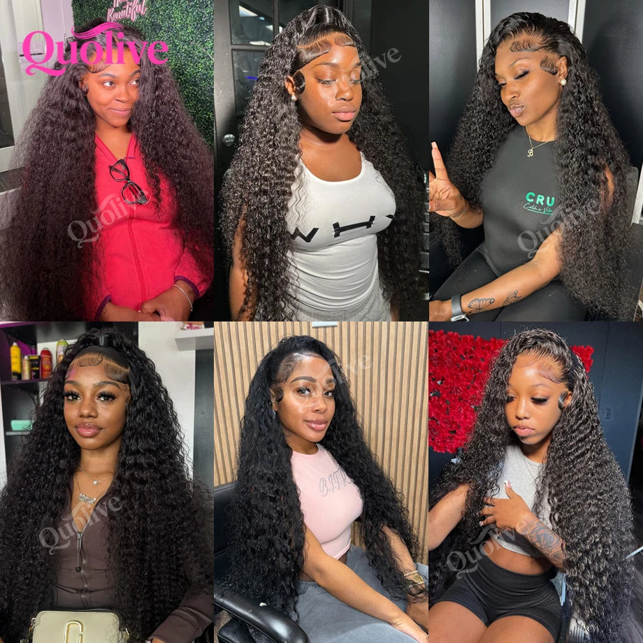 30 40 Inch Curly Human Hair Wig Hd Lace Wig 13x6 Human Hair Deep Wave Frontal Wig 13x4 Water Wave Curly Wigs For Black Woman