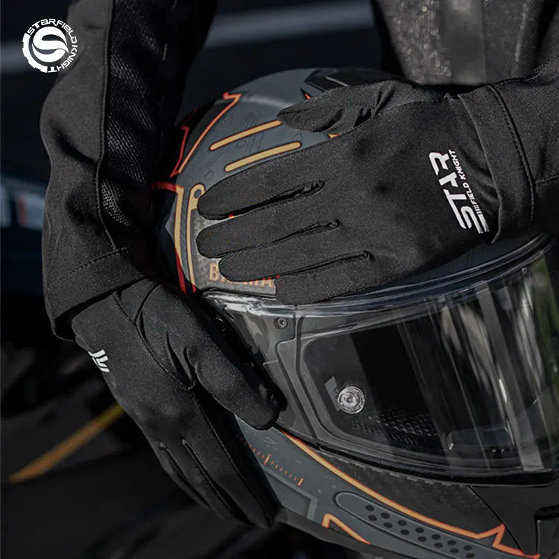 SFK Black Motorcycle Gloves Liner Summer Breathable Ice Silk Texture Sweat Absorption Quick Drying Riding Gears Accessories