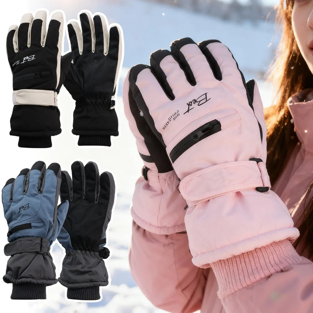 Motorcycle Gloves Winter Warm Thermal Windproof Waterproof Touchscreen Fleece Lined Gloves Riding Moto Street Gear for Men Women