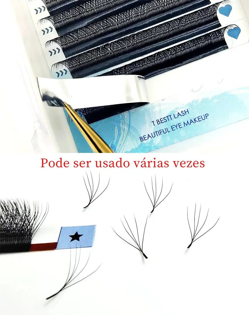 Tbestt 6DW Shape Lashes YY Eyelash Volume Extensions 5DW Cilia and Brazilian Volume Mink YY Cilios Extensions Cilios YY
