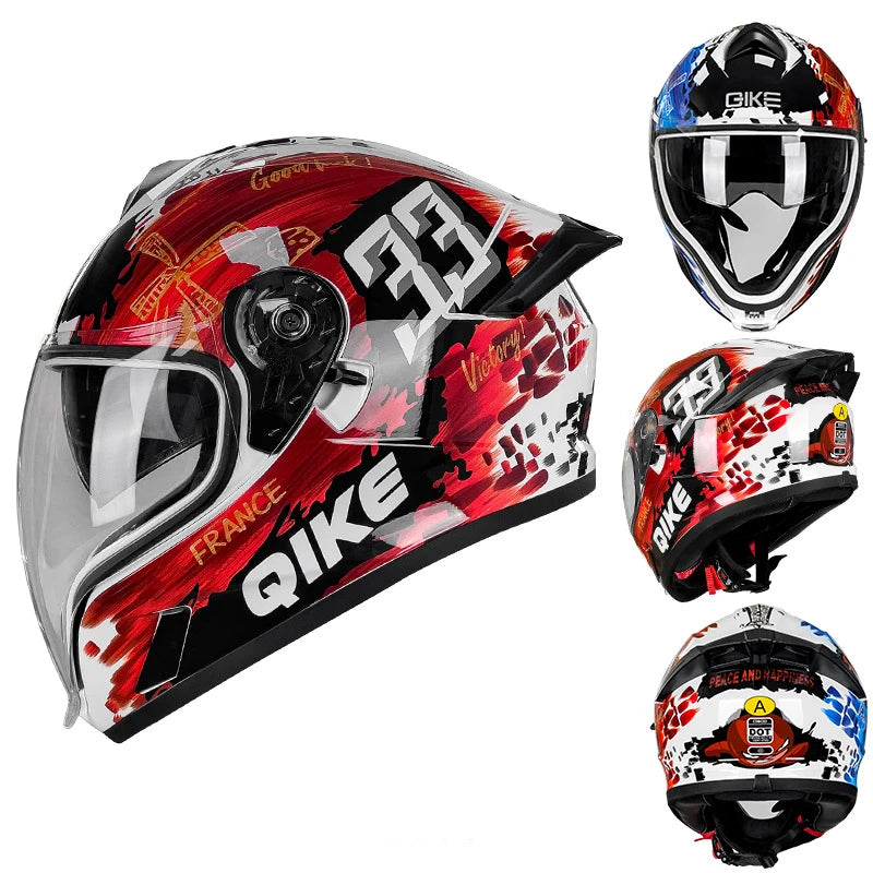 DOT Approved Full Face Motorcycle Helmet for Men And Women Downhill Racing Motorbike Riding Casco Capacete De Moto Kask
