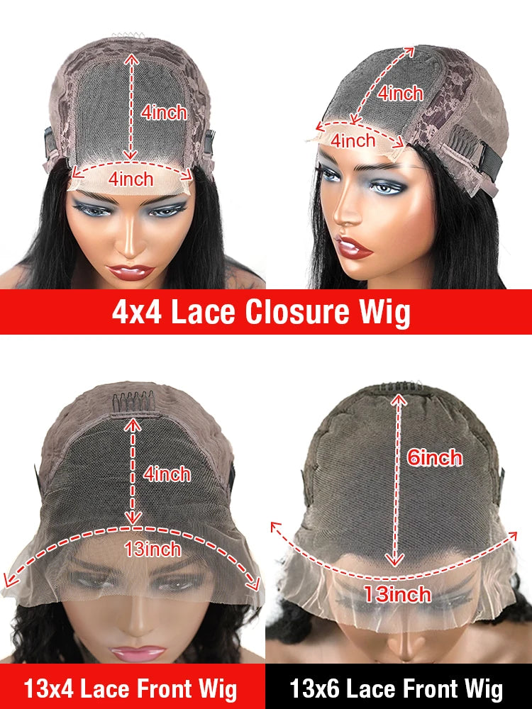 Loose Wave 13x6 Lace Front Human Hair Wig 30 Inch Brazilian Water Deep Wave Wigs 4x4 HD Lace Wig For Women 13x4 Human Hair Wigs