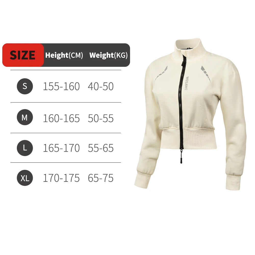 WOSAWE Winter Women Motorcycle Jacket Women Motorbike Riding Coat With Soft Pads Casual Moto Riding Clothes