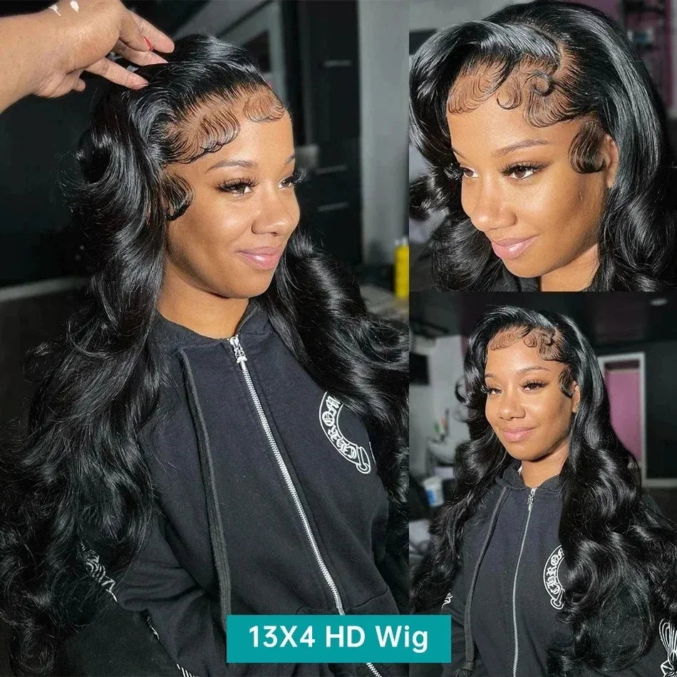 40 Inch Body Wave Human Hair Wigs 13x6 Hd Lace Frontal Wig Brazilian Pre Plucked Lace For Women 13x4 Lace Front Wigs 250 Density