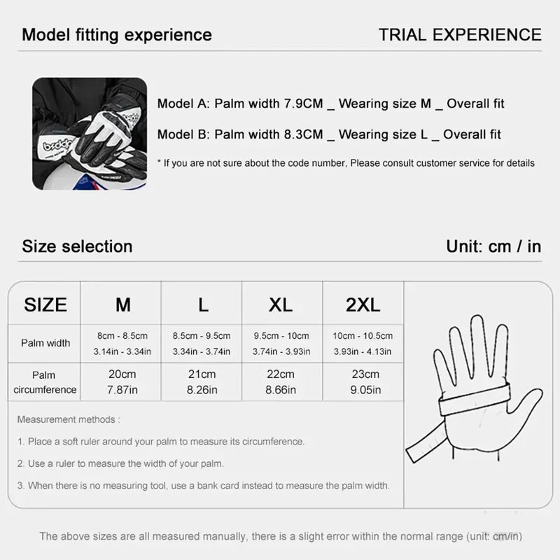 Retro Leather Motorcycle Riding Gloves Touchscreen Offroad Glove Anti-fall & Shock-absorbing Moto Glove Competitive gloves Shell