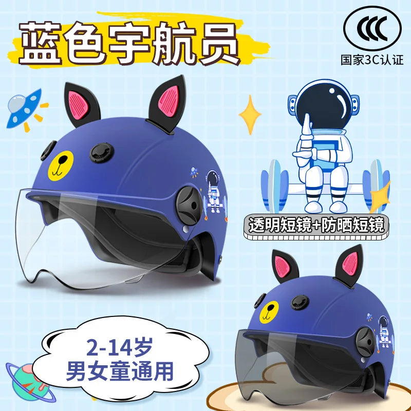 Kids Helmet for Electric Motorcycle Bike Children Safety Helmet for Boys Girls Toddler Summer Winter Half Helmet