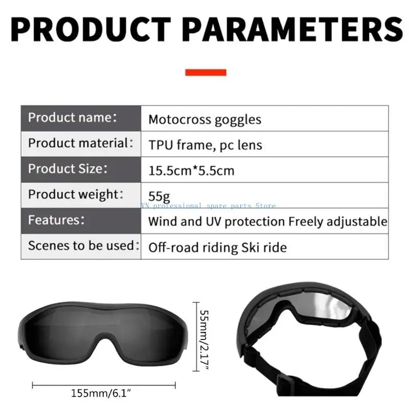 41XA Anti UV Goggles Reliable Eye Durable for Motorcycle Electric Bike Riding