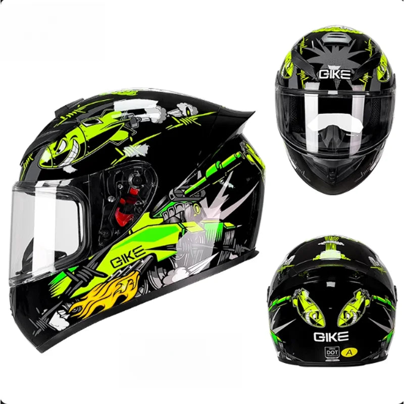Latest Personalised Design Grey Wolf Pattern Motorcycle Full Face Helmet DOT Approved Possess Unmatched Comfort Thrilling Rides