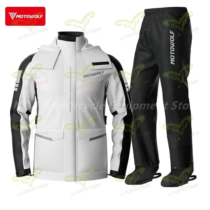 Motorcycle Riding Clothes Motowolf Rain Jacket Outdoor Riding Equipment Bicycle Hiking Raincoat Convenient Motorcycle Equipment