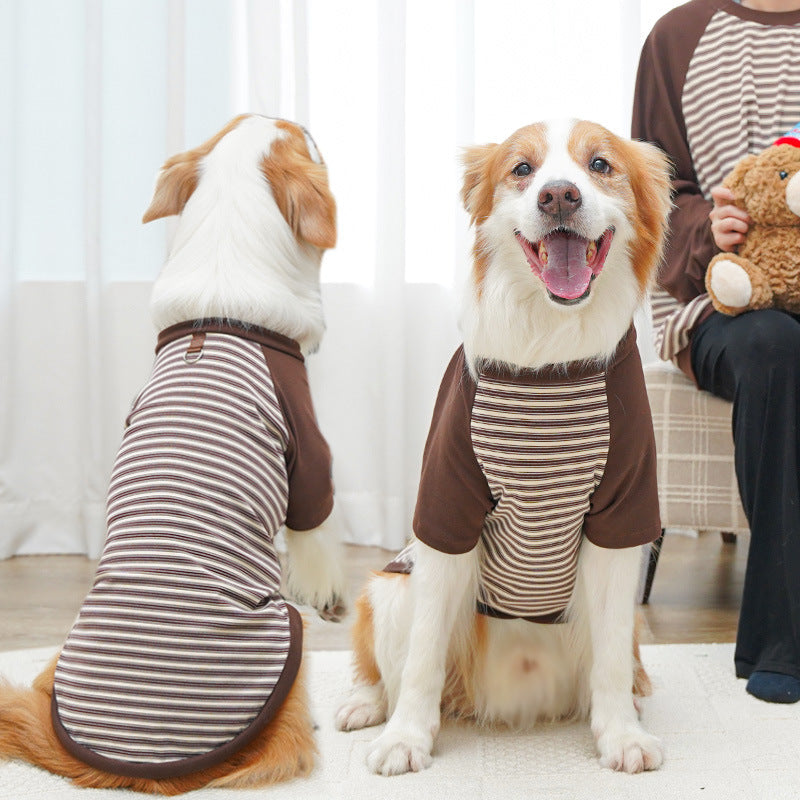 Pet Clothing Striped Large Dog Undershirt