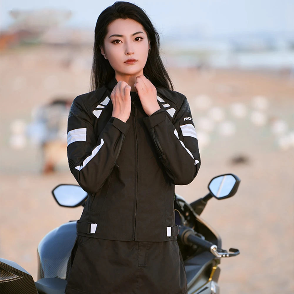 Motorcycle Suit Summer Chaqueta Moto Mujer Fall Prevention Motorcycle Clothes Wear Resistant Chamarra Motociclista Breathable Mo