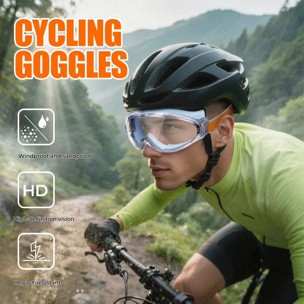 High-Quality HD Motorcycle Riding Goggles with Dustproof Impact-Resistant Anti-Fog Soft Frame  and Excellent Wind Protection