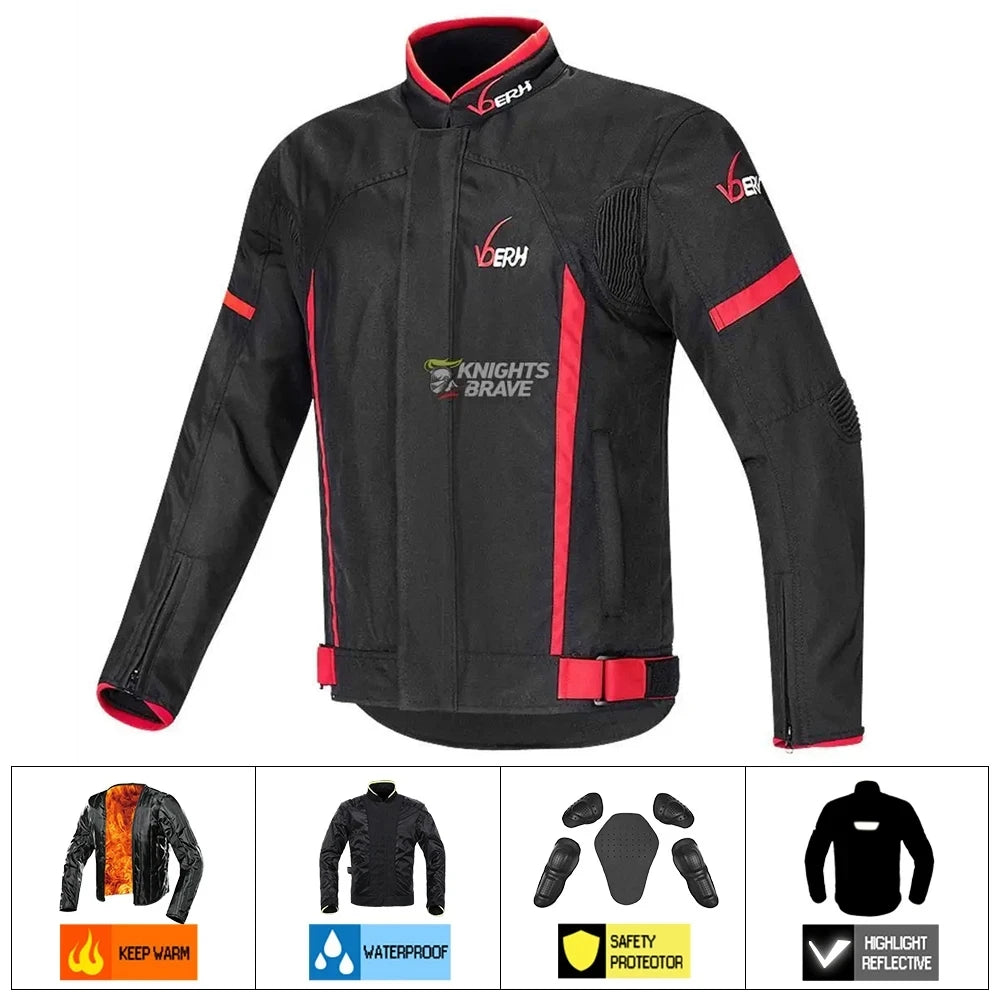 Motorcycle Jacket Waterproof Chaqueta Moto Windproof Moto Protection Night Reflection Motorbike Riding Jacket For 4 Season