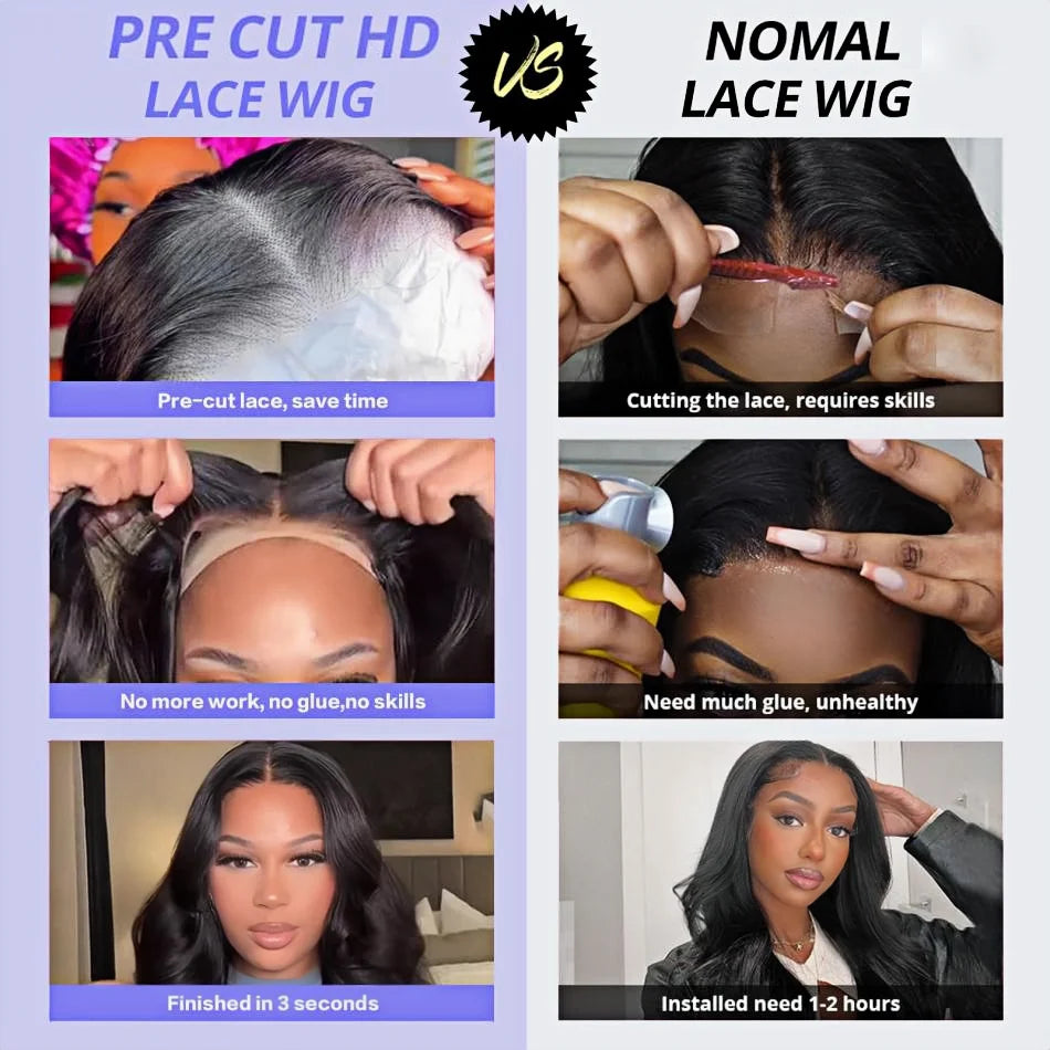 Body wave Wigs Glueless Wig Human Hair Ready To Wear 5x5 Lace Frontal Wig 4x4 Brazilian Closure Wig For Women Lace Front Wigs