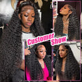 220 Density 13x6 Hd Lace Frontal Wigs Brazilian 32 34 40 Inch Deep Wave Curly Human Hair Wigs For Black Women Preplucked