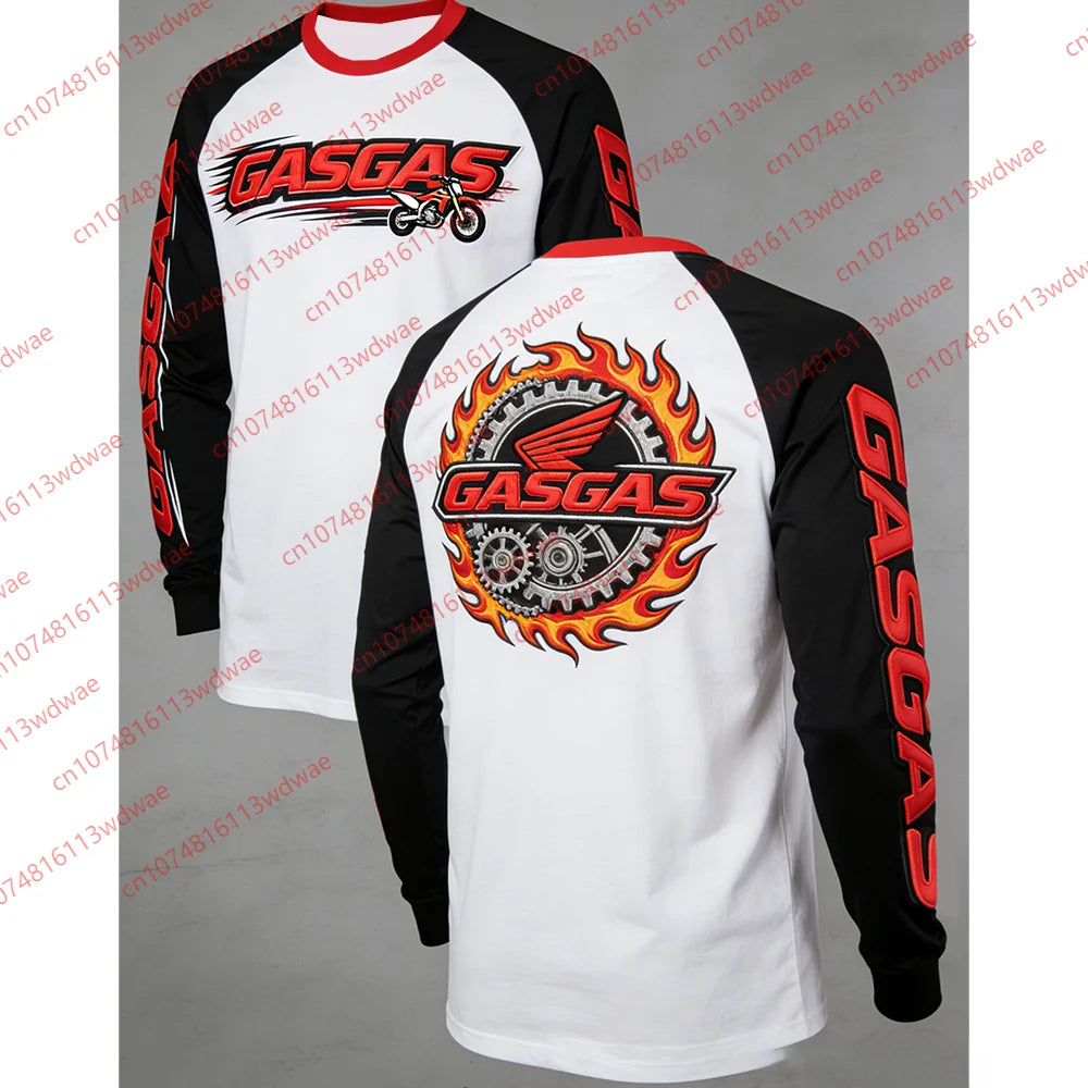 GASGAS Motocross Jersey Men Long Sleeve Breathable Racing Shirt Motorcycle Gear Off-Road MX Apparel Quick-drying cycling suit