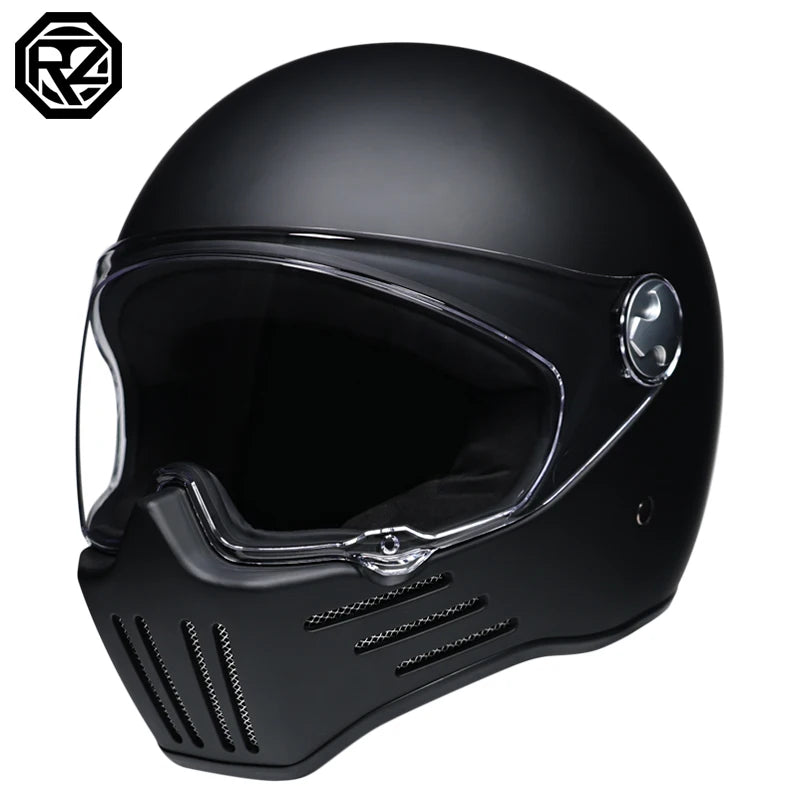 Retro motorcycle helmet ABS Light cruiser full coverage helmet for men and women DOT approved