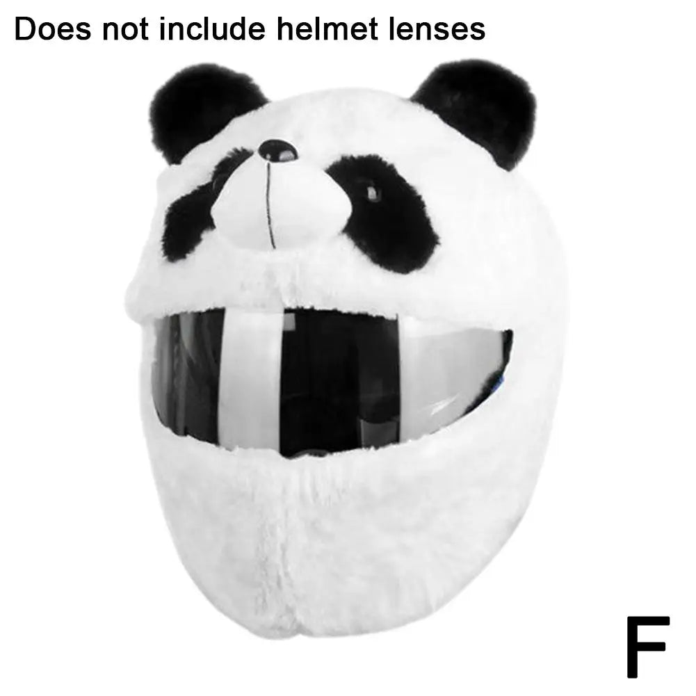 Motorcycle Helmet Covers Suitable For Most Full Face Helmets, Decorative Animal Plush Motorbike Helmet Cover For Fun Rides V7o2