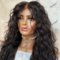 Black Human Hair Natural Wave Raw Indian Hair 5x5 Lace Closure Wig for Black Women 200 Density 13x6 Deep Part Lace Front Wig