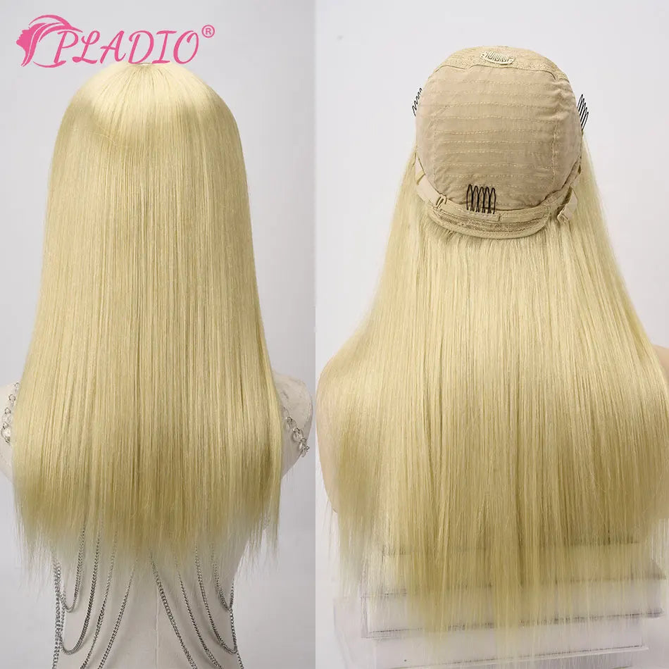 U Part Wigs 100% Human Hair Long Wigs Brazilian Straight Wigs No Lace For Women 14-28 Inch 180% Density