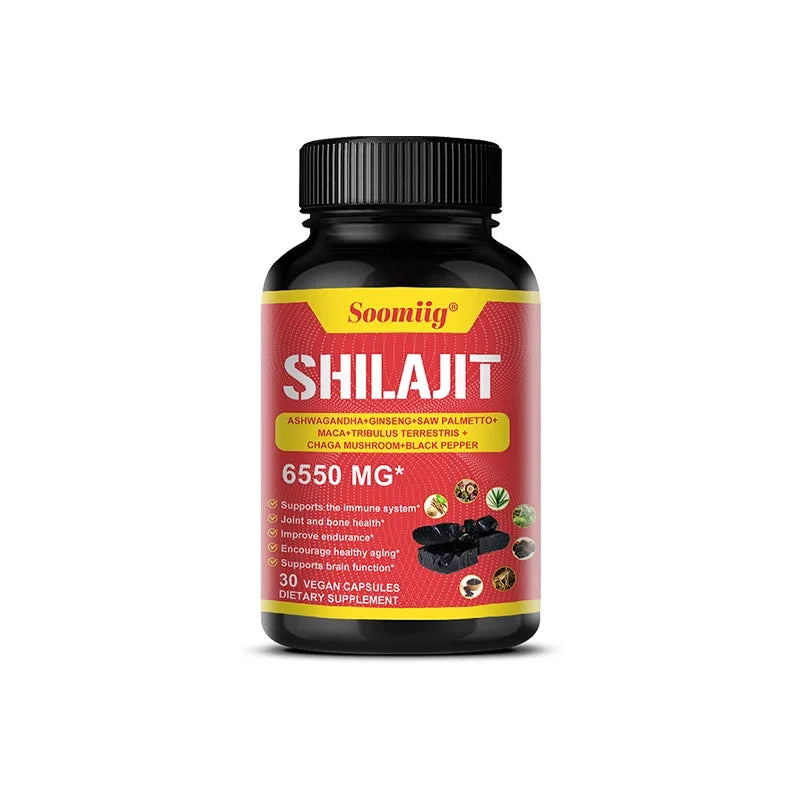 Pure Himalayan Shilajit Capsules - Supports Healthy Aging Bones and Joints, Improves Energy, Endurance and Muscle Recovery