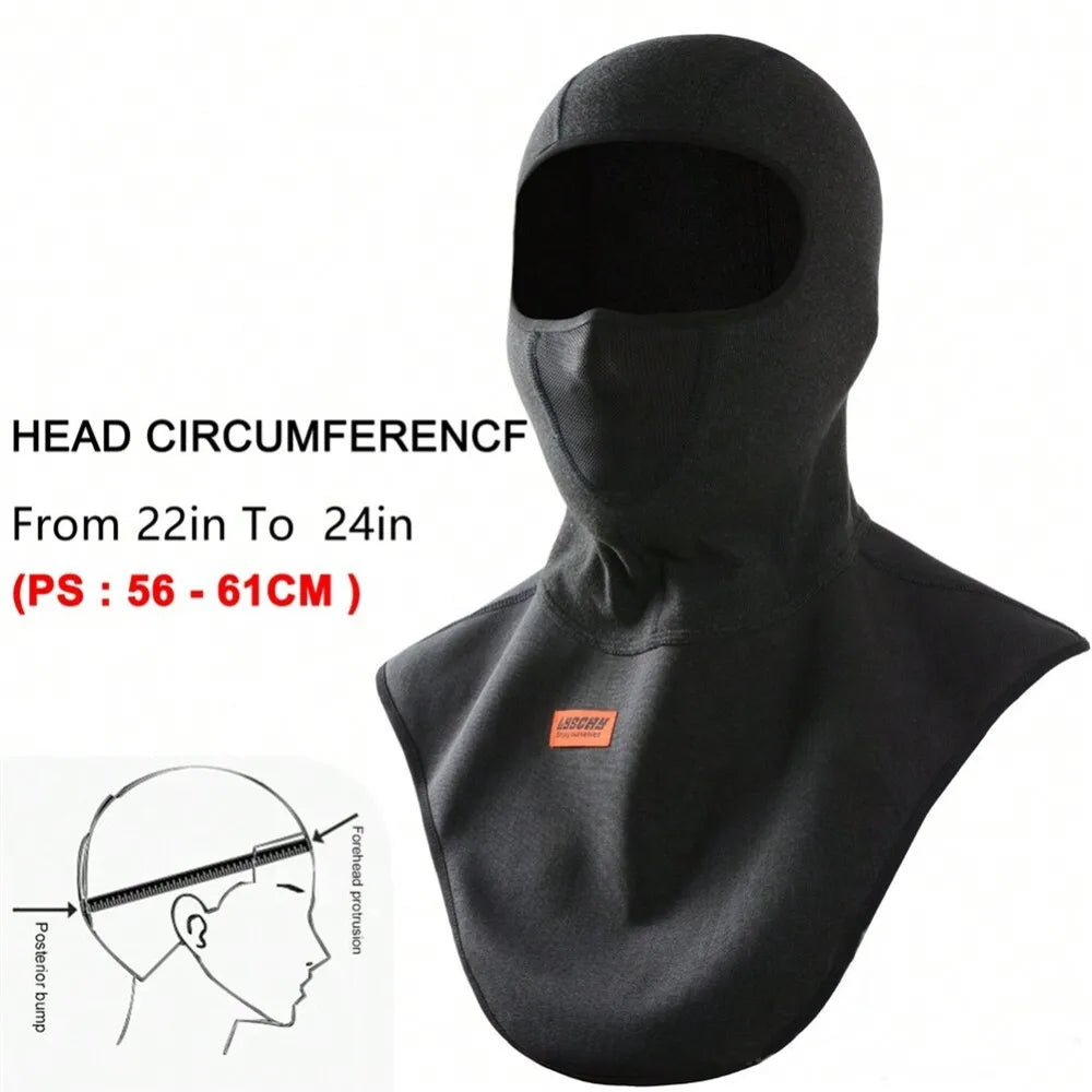 Motocycle Helmet Hood Motocross Full Face Mask Men Women Windproof Motorcycle Balaclava Plus Velvet Warm Liner Under Helmet