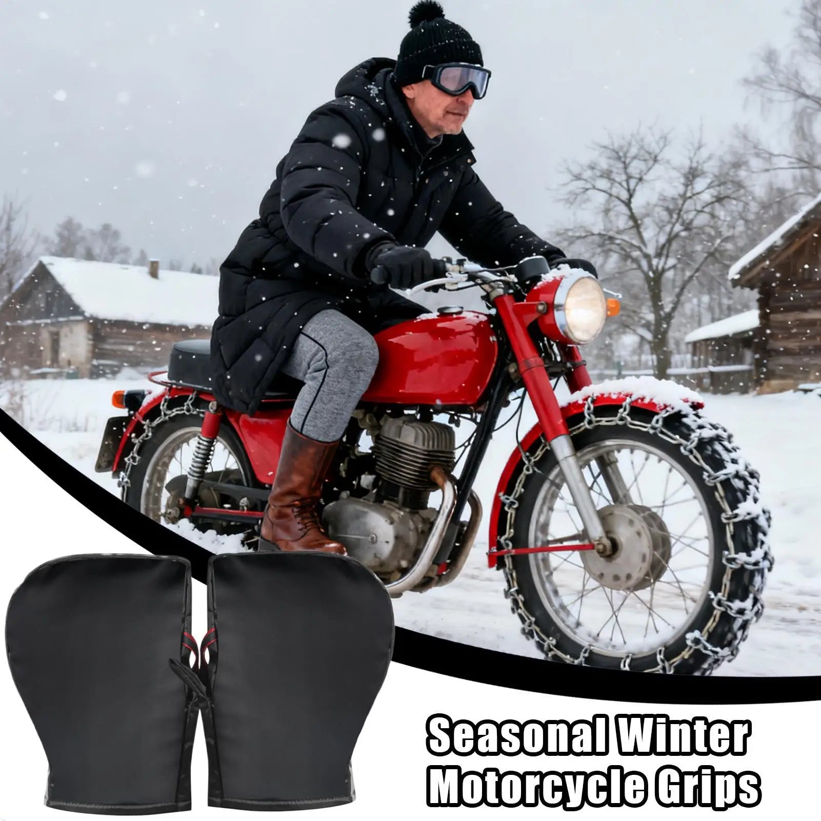 Handlebar Mittens Windproof Protective Warm Gloves Waterproof Hand Muffs For Motorcycle Riding Mountain Biking Road Cycling