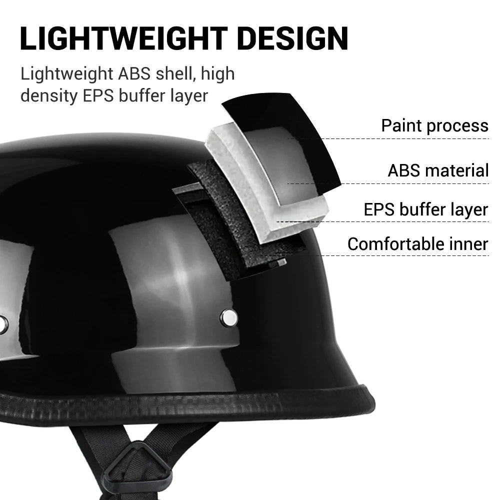 DOT Certification Motorcycle Half Helmet Anti-fall And Sun Cap Motorbike Helmet Fashion Vintage Moto Riding Safety Helmets S-2XL