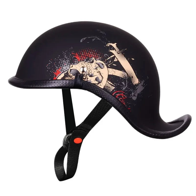 Retro Motorcycle Half Helmet Fashion Bailer for Scooter Safety Helm Spring Summer Capacetes De Moto